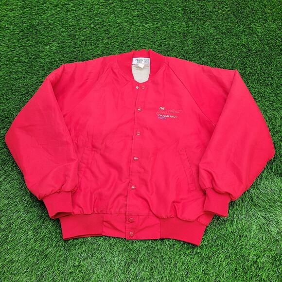Vintage 80s Chevy Truck Jacket XL 23x25 Red - Picture 2 of 16